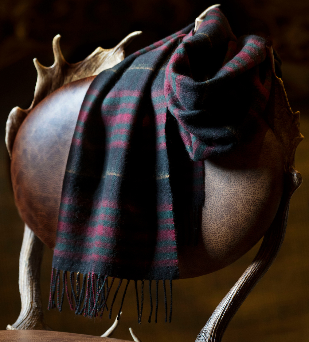 Tartan Lambswool wide scarf