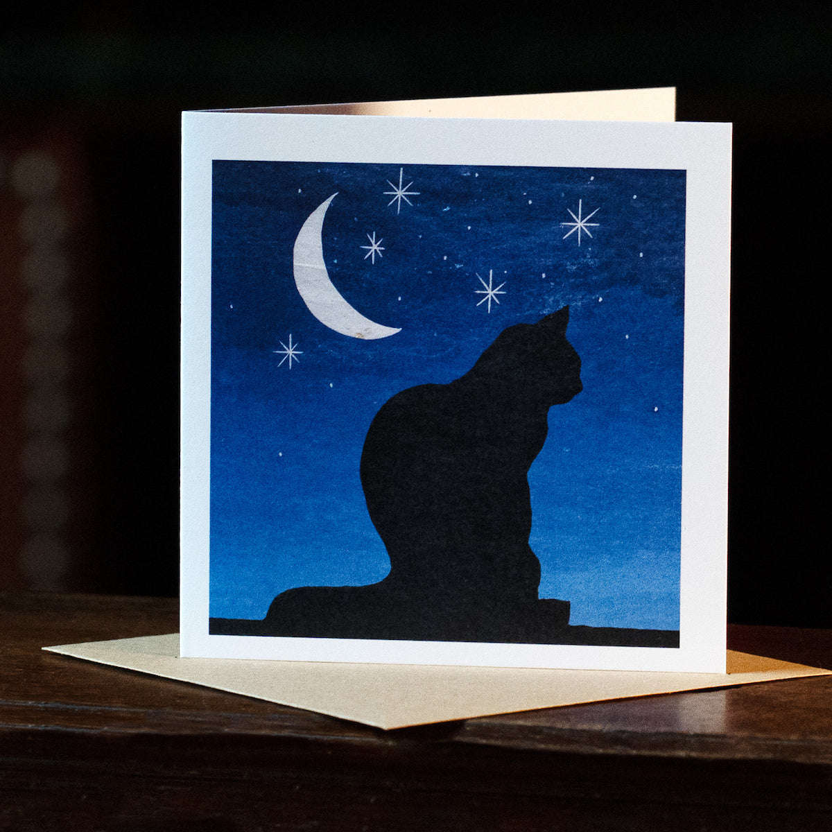 'Raven & The Crescent Moon' Card