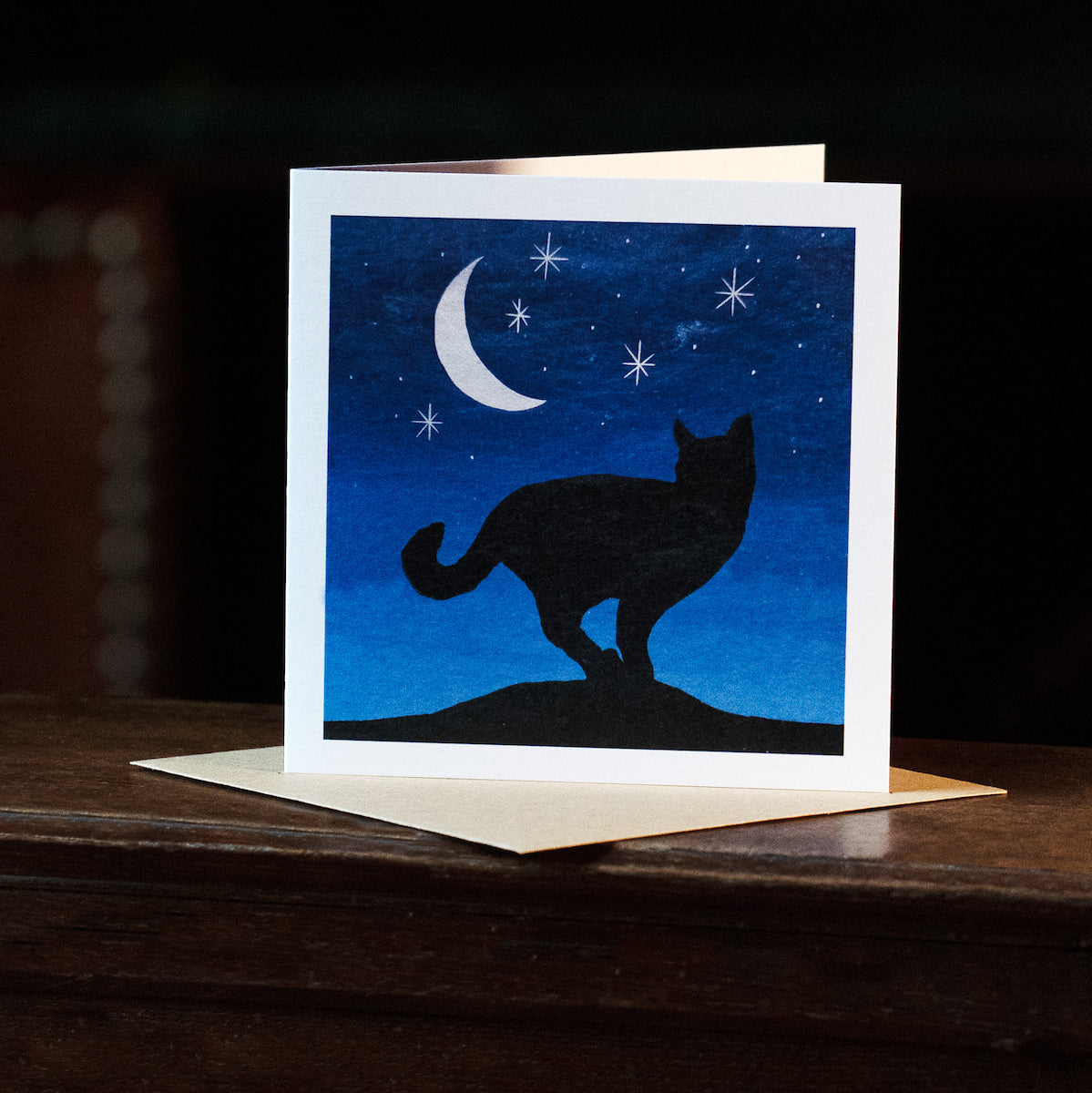 'Raven & The Crescent Moon' Card