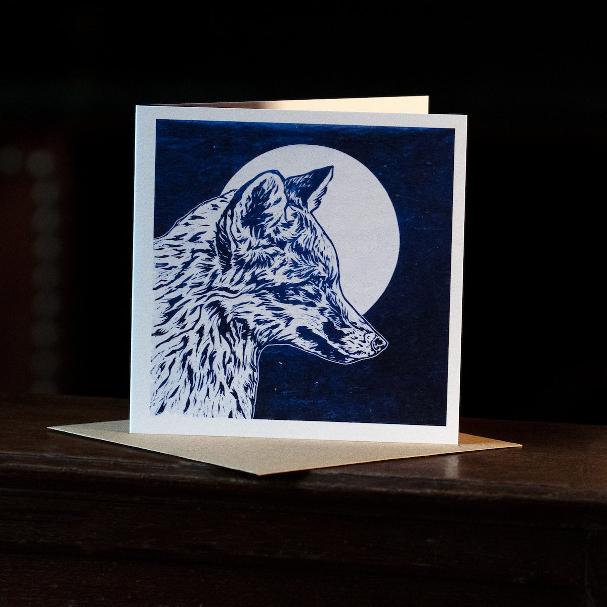 'Mr Fox on the prowl' card