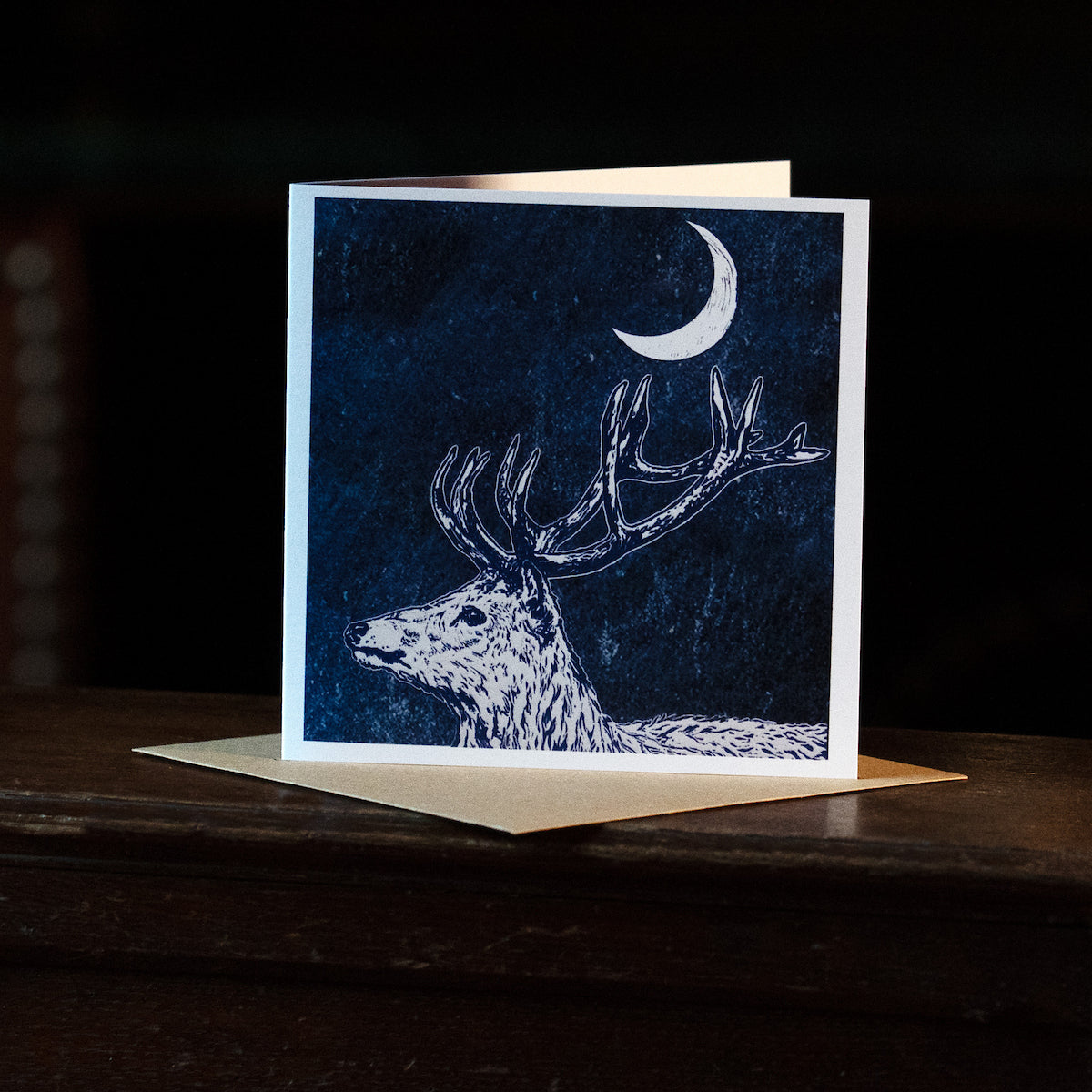 Moonlit Stag Card