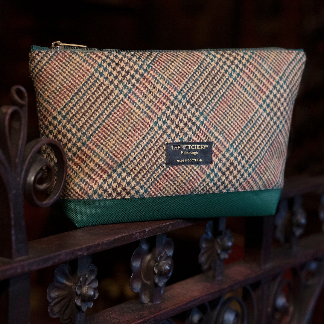 Wash bag Tweed & Green
