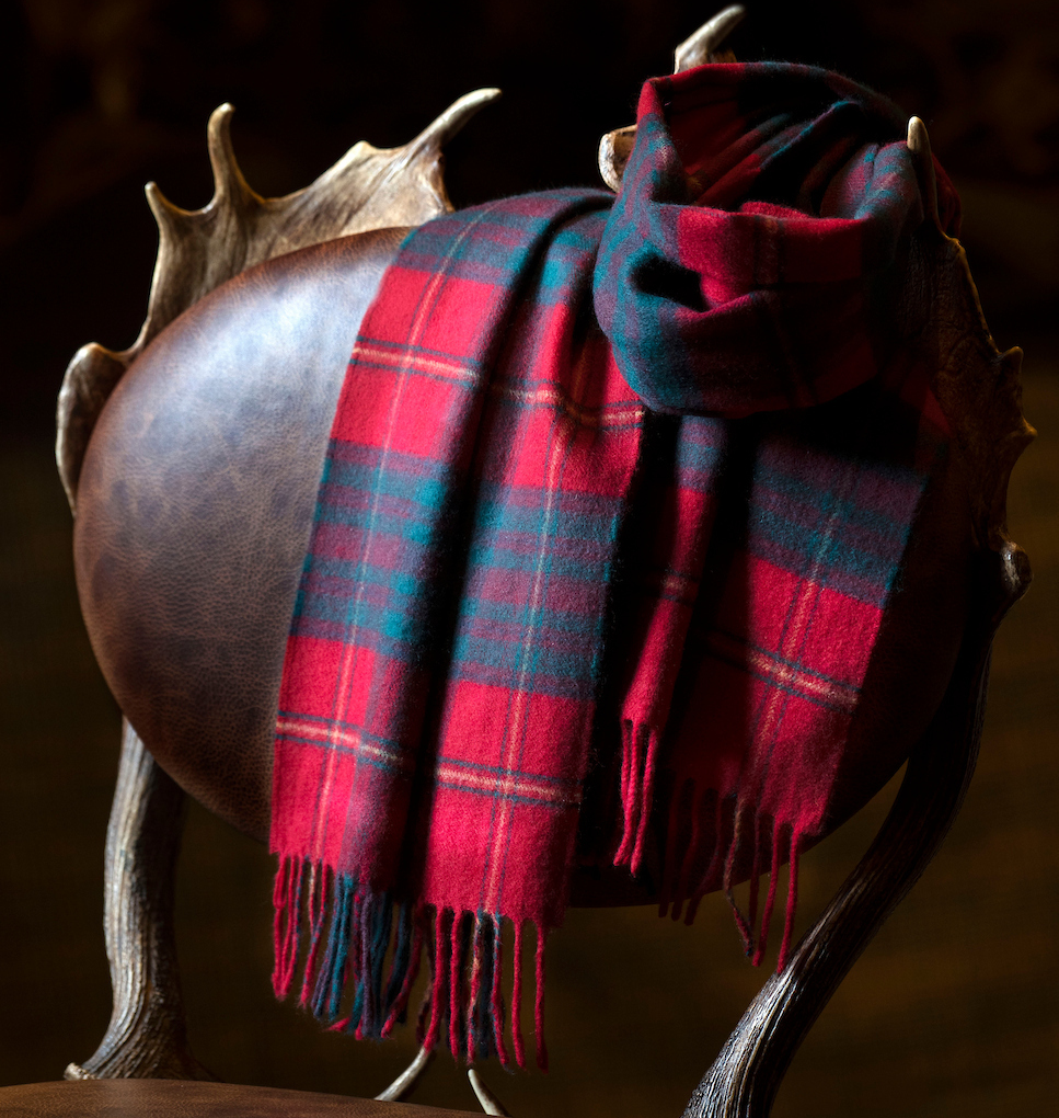 Tartan Lambswool wide scarf