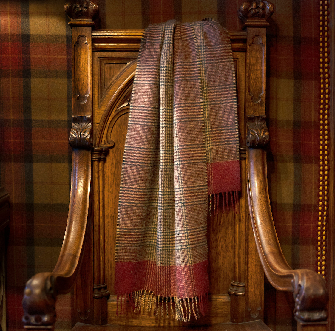 Tweed Merino lambswool wide scarf